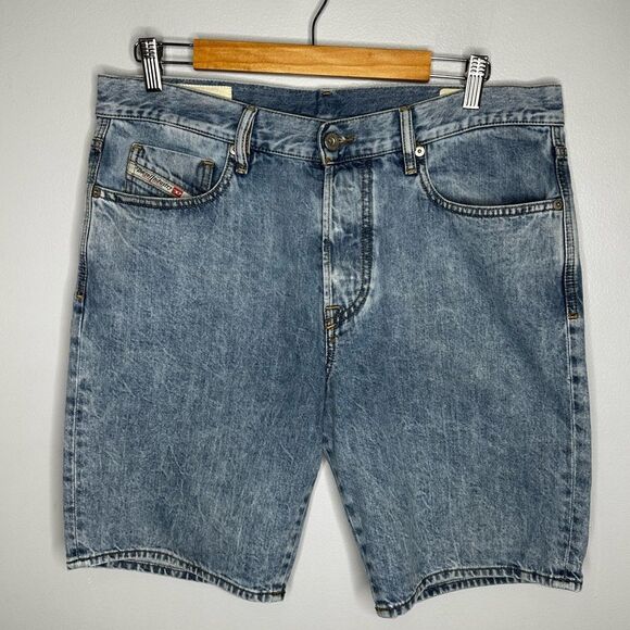 Diesel Blue Denim D-Mirk Shorts Mens Size 34 - Picture 5 of 11